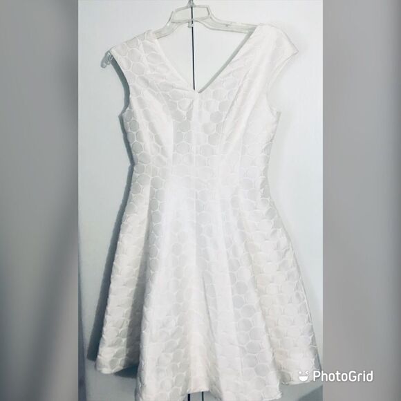 NWT Julia Jordan Circle Flaire White WMS Dress 8 - Picture 1 of 8